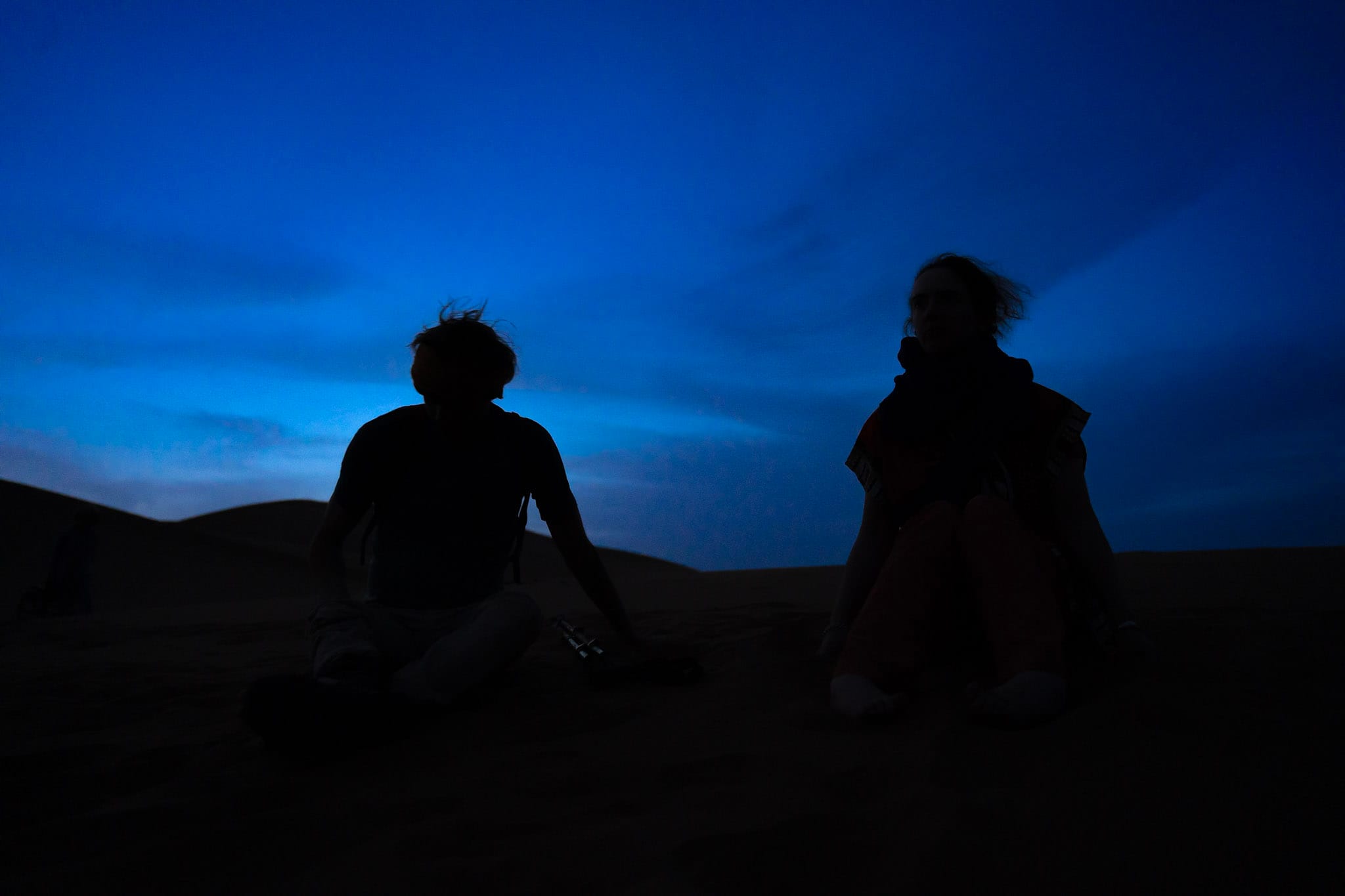 solen et sam au coucher su soleil